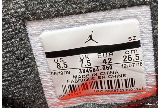 Rep EP 384664-060 OG 2019 AIR INFRARED 384664-060 JORDAN 6 BLACK RETRO 0209